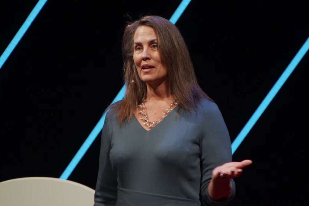 Judy Grisel at a TEDx Talk on addiction