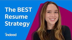 Woman with text reading, The Best Resume Strategy