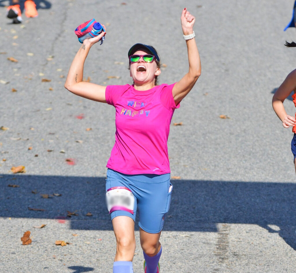 Annie Zimmerman running a marathon